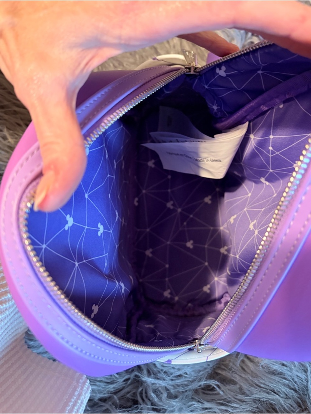 Disney parks purple wall Loungefly Mini Backpack - Picture 4 of 10